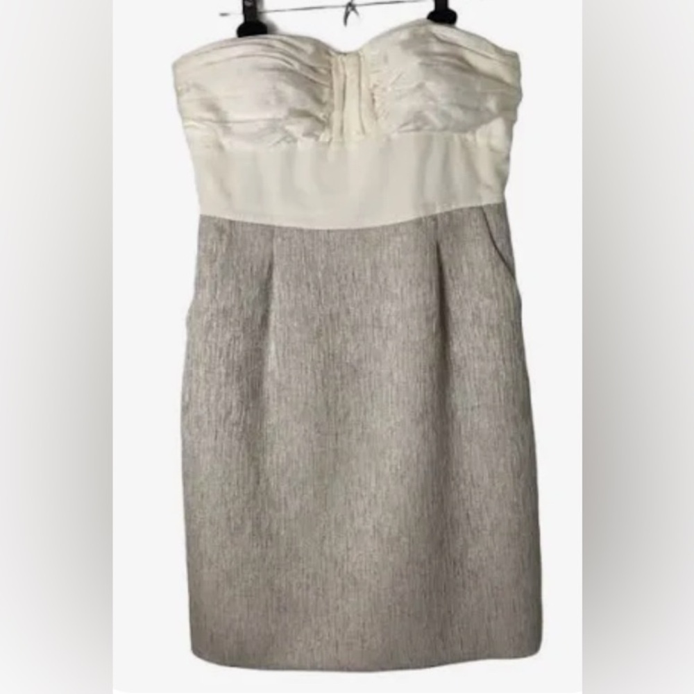 Elegant off White Strapless Dress
